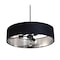 Afx Celine Pendant, 24 in., Black Finish, Black/Silver Shade CLNP24MBBK-BKSL - alternate 1